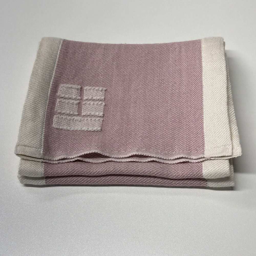 Swans Island Company Scarf Organic Merino Wool Silk Binding Handwoven Maine Pink